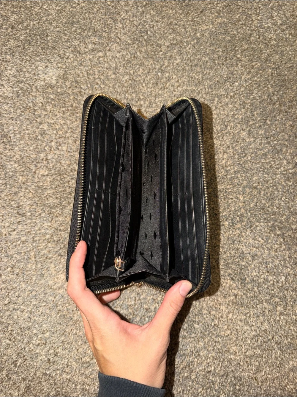 kate spade Black Zip Around Leather Wallet